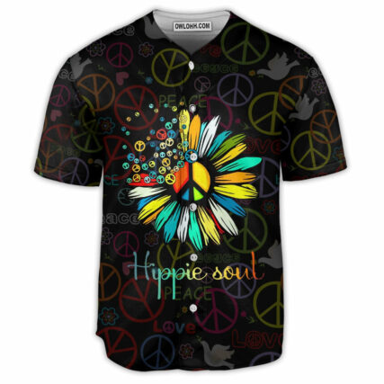 Hippie Sunflower Soul Life - Baseball Jersey - Owl Ohh - Owl Ohh
