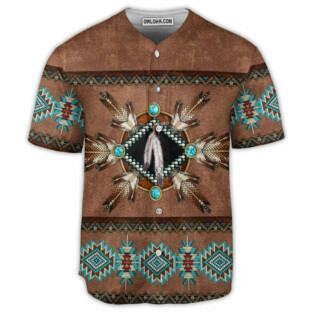 Native American With Leather Style - Baseball Jersey - Owl Ohh - Owl Ohh