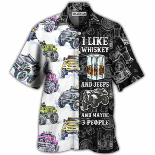 Jeep I Like Whiskey And Jeeps - Hawaiian Shirt - Owl Ohh - Owl Ohh