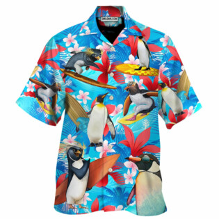 Penguin Funny Color Surf - Hawaiian Shirt - Owl Ohh-Owl Ohh