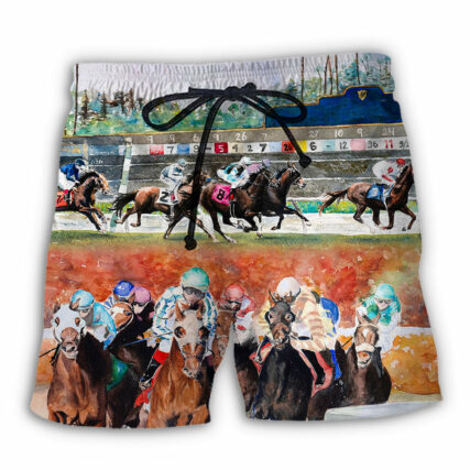Horse Racing Wild Power - Beach Short - Owl Ohh - Owl Ohh