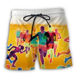 Beer I Like Beer And Running - Beach Short - Owl Ohh - Owl Ohh