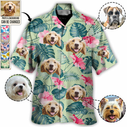 Dog Lucky You Want Tropical Custom Photo - Hawaiian Shirt - Personalized Photo Gifts-Owl Ohh