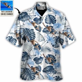 Swimming You Want Tropical Style Custom Photo - Hawaiian Shirt - Personalized Photo Gifts for men and women, kids - Owl Ohh