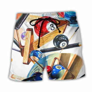 Billiard Pool Playing Games - Beach Short - Owl Ohh - Owl Ohh