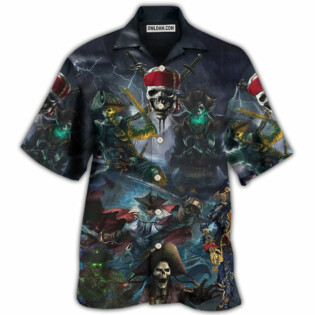 Pirate Skeleton And Thunder - Hawaiian Shirt - Owl Ohh - Owl Ohh