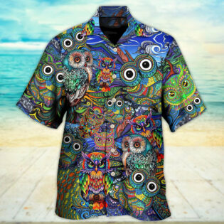 Hippie Owls Peace Life Mix Color Nice Style - Hawaiian Shirt - Owl Ohh - Owl Ohh