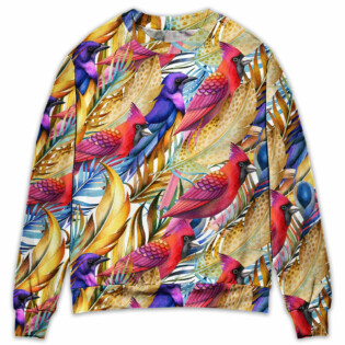 Cardinal Tropical Life Basic - Sweater - Ugly Christmas Sweaters - Owl Ohh - Owl Ohh