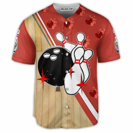 Bowling Awesome Ball Skull - Baseball Jersey - Owl Ohh - Owl Ohh