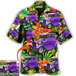 Car Model T Tropical Flower Custom Photo - Hawaiian Shirt - Owl Ohh - Owl Ohh