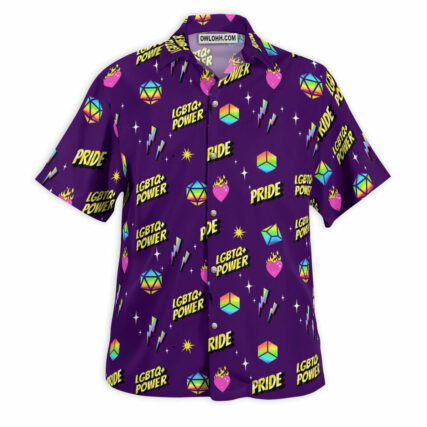 DnD LGBT Power Roll With Pride - Hawaiian Shirt - Owl Ohh - Owl Ohh