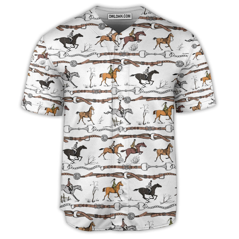 Horse Racing Born To Ride - Baseball Jersey - Owl Ohh - Owl Ohh