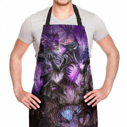 Skull Dragon Love Life Purple - Adjustable Apron - Owl Ohh - Owl Ohh