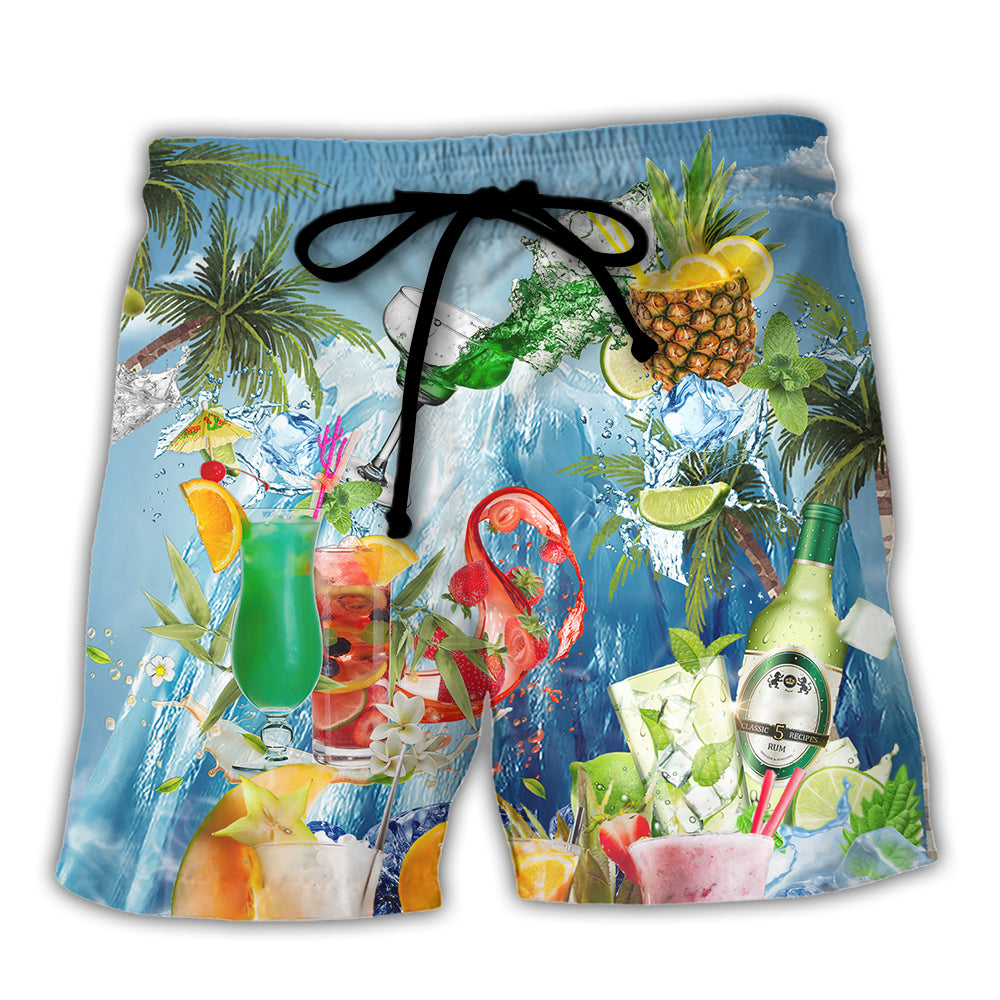 Cocktail Summer With Pieces Of Fruit So Fresh - Beach Short - Owl Ohh - Owl Ohh