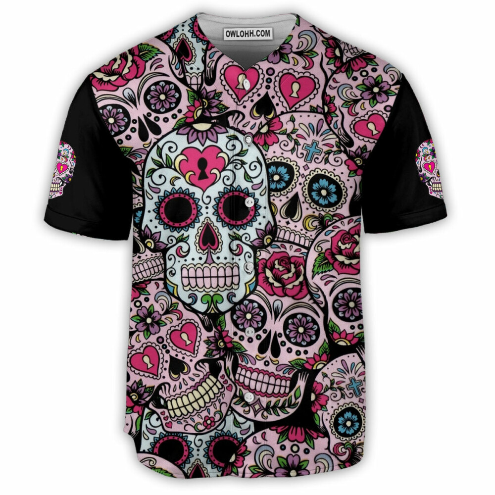 Sugar Skull Amazing - Baseball Jersey - Owl Ohh - Owl Ohh