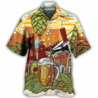 Beer Drinking It's Beer Time - Hawaiian Shirt - Owl Ohh - Owl Ohh