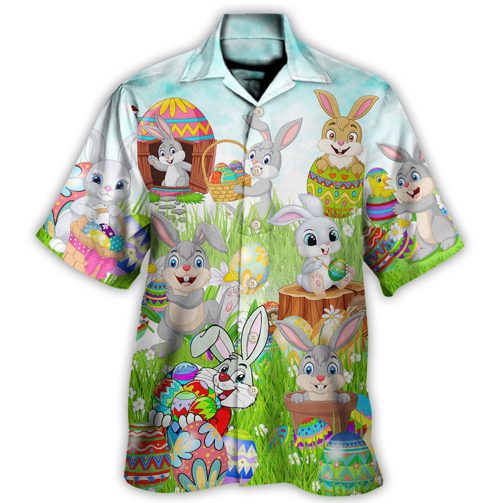Easter Im So Egg Funny Rabbit - Hawaiian Shirt - Owl Ohh for men and women, kids - Owl Ohh