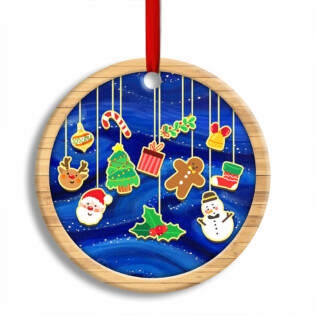 Christmas Santa Merry Xmas And Happy New Year Custom Photo Personalized - Circle Ornament - Owl Ohh - Owl Ohh