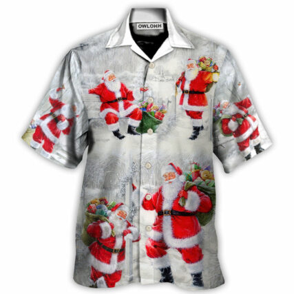 Christmas Santa Is Always With You Art Style - Hawaiian Shirt - Owl Ohh - Owl Ohh