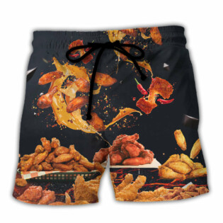 Food Chicken Wing Fast Food Delicious - Beach Short - Owl Ohh - Owl Ohh