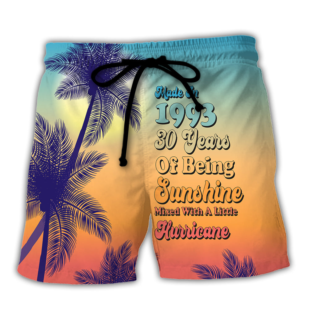 Age - Made In 1993 30 Years Of Being Sunshine Hurricane - Beach Short - Owl Ohh - Owl Ohh
