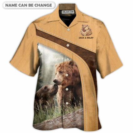 Bear An Old Bear Live Here With His Honey Personalized - Hawaiian Shirt - Owl Ohh - Owl Ohh