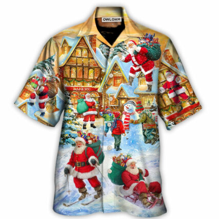 Christmas Santa Claus In The Town Xmas Is Coming - Hawaiian Shirt - Owl Ohh - Owl Ohh