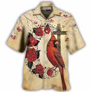 Cardinal A Big Piece Of My Heart Lives In Heaven - Hawaiian Shirt - Owl Ohh - Owl Ohh