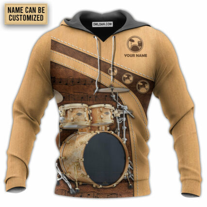 Drum An Old Drummer And A Lovely Lady Stick Personalized - Hoodie - Owl Ohh - Owl Ohh