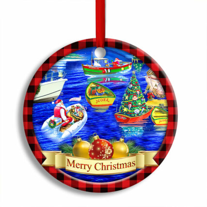 Christmas We Wish You A Merry Christmas - Circle Ornament - Owl Ohh - Owl Ohh