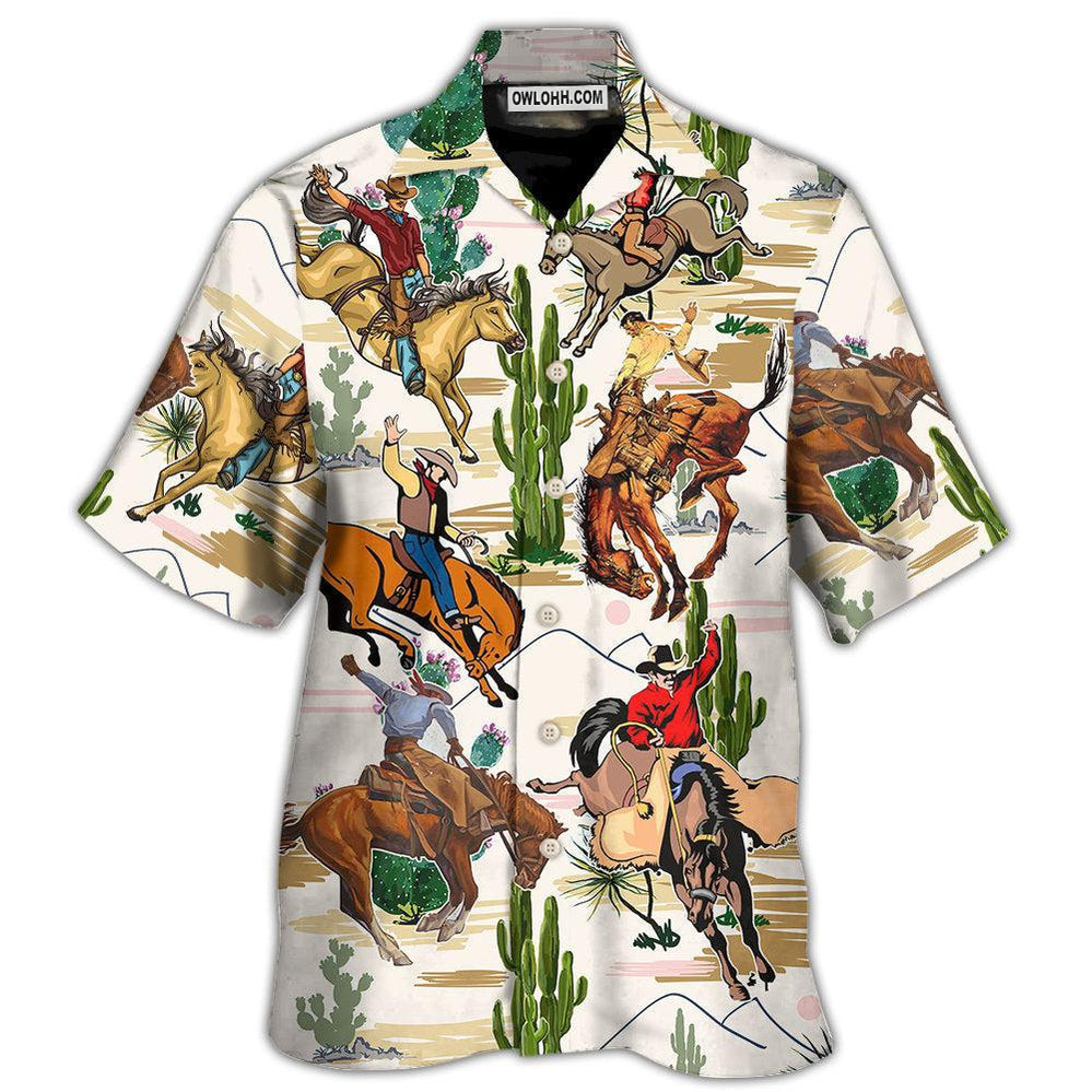 Cowboy Western Desert And Cactus Tropical - Hawaiian Shirt - Owl Ohh - Owl Ohh