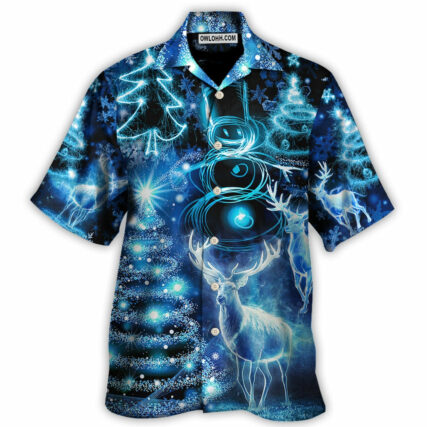 Christmas Deer Snowman Tree Glow Light Style - Hawaiian Shirt - Owl Ohh - Owl Ohh