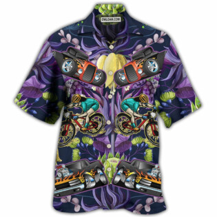 Hot Rod I Like Hot Rods And Mountain Biking - Hawaiian Shirt - Owl Ohh - Owl Ohh