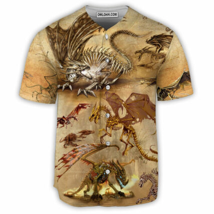 Dragon Skull Love Life - Baseball Jersey - Owl Ohh - Owl Ohh