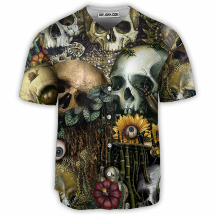 Skull Back To The Beginning - Baseball Jersey - Owl Ohh - Owl Ohh