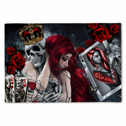 Skull Love Is Life Rose - Doormat - Owl Ohh - Owl Ohh