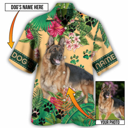 German Shepherd My Lovely Dog Custom Photo Personalized - Hawaiian Shirt - Owl Ohh - Owl Ohh