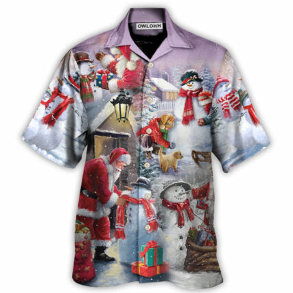 Christmas Santa Claus Buil Snowman Gift For You - Hawaiian Shirt - Owl Ohh - Owl Ohh