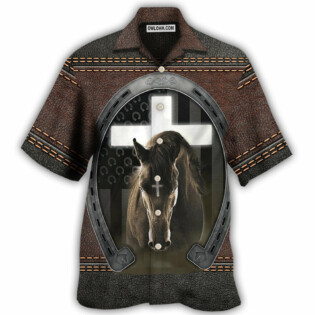 Horse Life Faith Leather Style - Hawaiian Shirt - Owl Ohh - Owl Ohh