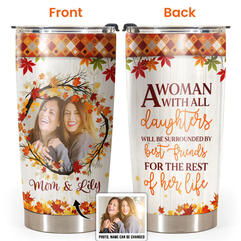Mother's Day I Love You Autumn Vibe Art Vibe Custom Photo Personalized - Tumbler - Personalized Photo Gifts-Owl Ohh
