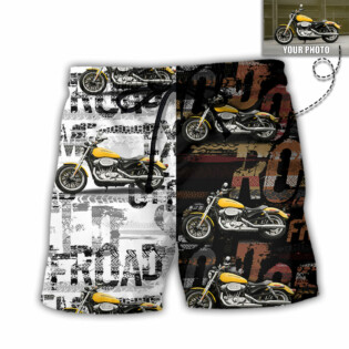 Motorcycle My Sweet Lover Custom Photo - Beach Short - Owl Ohh - Owl Ohh