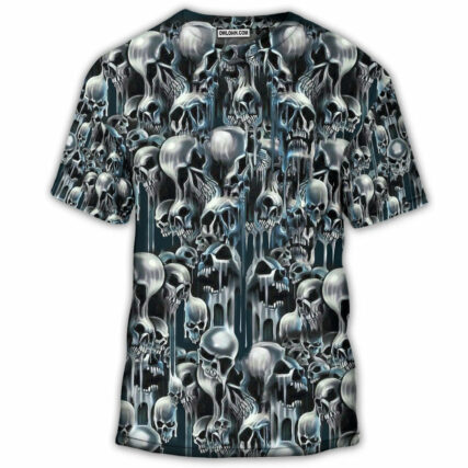 Skull It's Hot in Here - Round Neck T-shirt - Owl Ohh - Owl Ohh