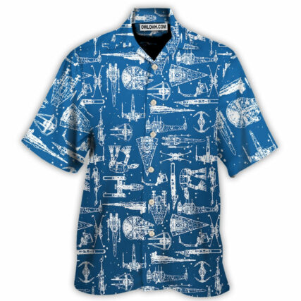 Star Trek Space Ships - Hawaiian Shirt For Men, Women, Kids - Owl Ohh-Owl Ohh