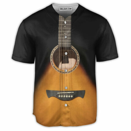 Guitar Style Vintage Music Guitarist - Baseball Jersey - Owl Ohh - Owl Ohh