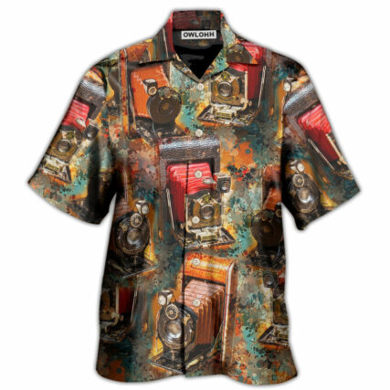 Camera Vintage Old Retro Film Camera - Hawaiian Shirt - Owl Ohh - Owl Ohh