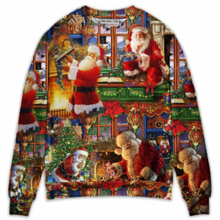 Santa Claus Christmas Merry Xmas - Sweater - Ugly Christmas Sweaters - Owl Ohh - Owl Ohh