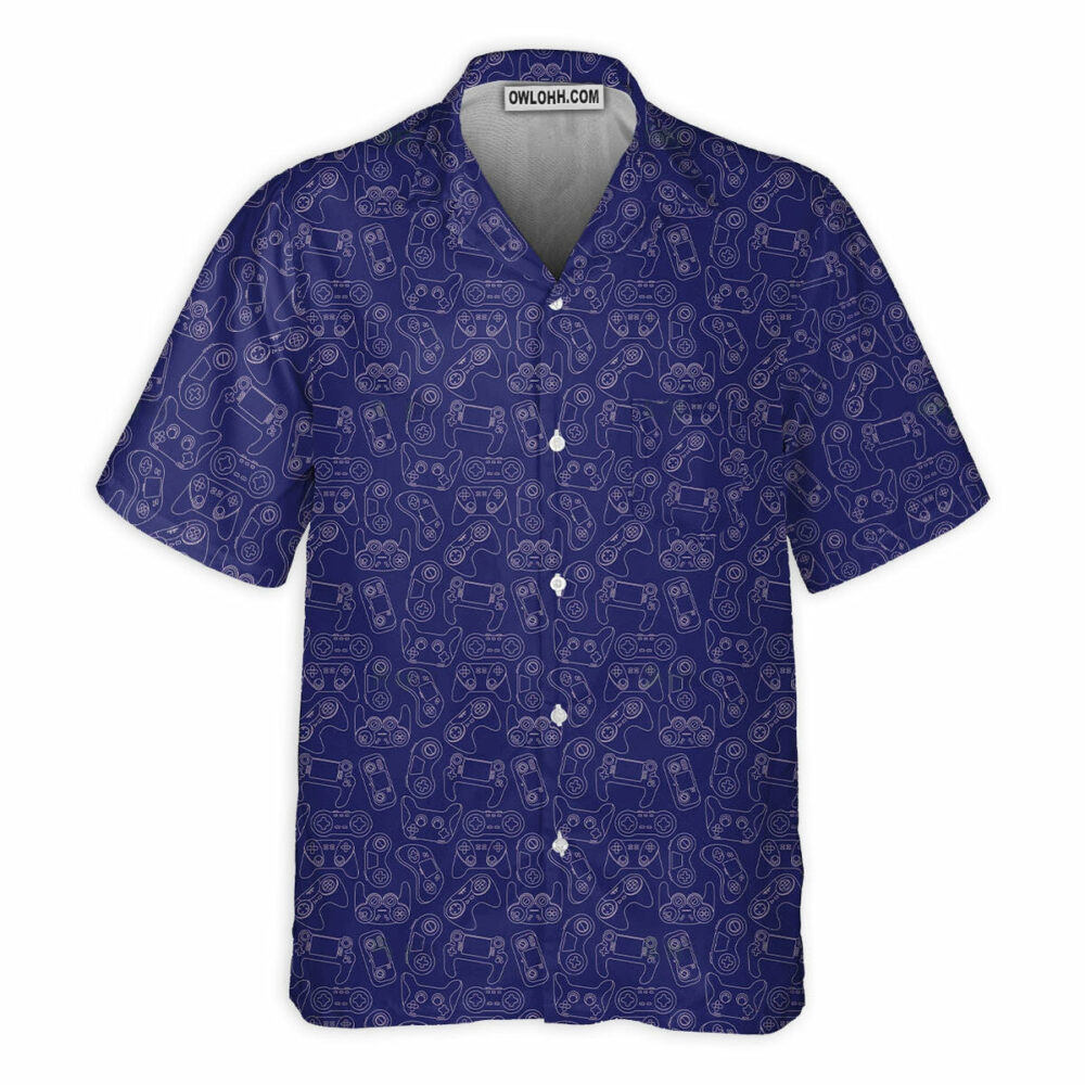 DnD Game Controller Purple Pattern - Hawaiian Shirt - Owl Ohh - Owl Ohh