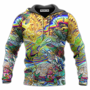 Hippie Turtle Colorful Art Peace - Hoodie - Owl Ohh - Owl Ohh