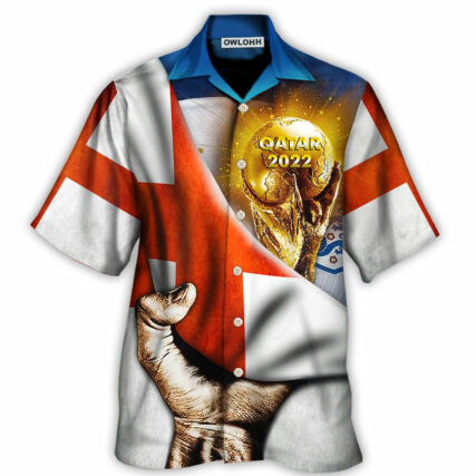 World Cup Qatar 2022 England Will Be The Champion Flag Vintage - Hawaiian Shirt - Owl Ohh - Owl Ohh