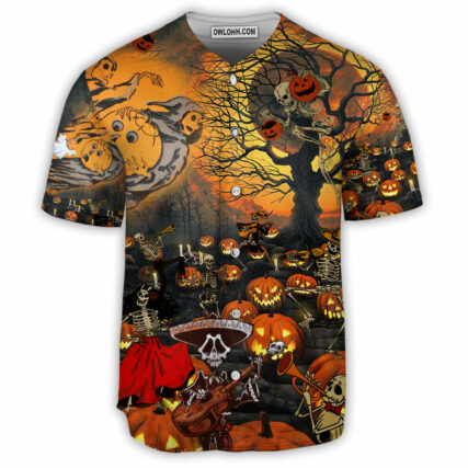 Skull Halloween Darkness - Baseball Jersey - Owl Ohh - Owl Ohh